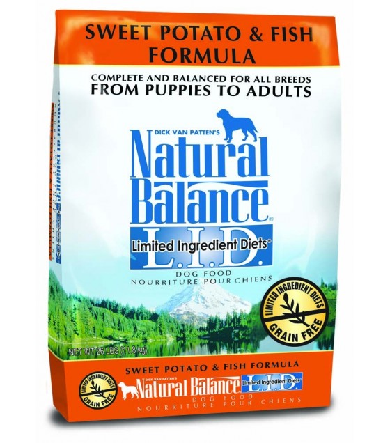 Natural Balance LID Sweet Potato & Fish Dry Dog Food 26lb